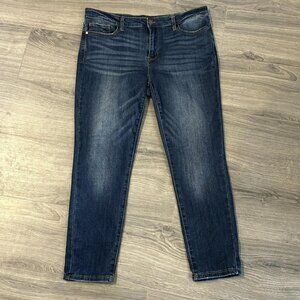 Judy Blue Relaxed Jeans Womens 32 Fits 34 Blue Straight Mid Rise Stretch Denim